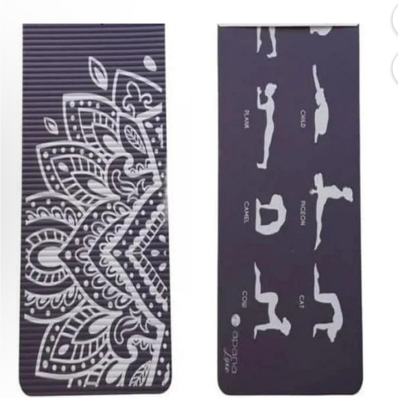Apana Gray and White Yoga Mat - Picture 1 of 5